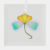 ドラゴンフラワー ガラスオーナメント (裏面)