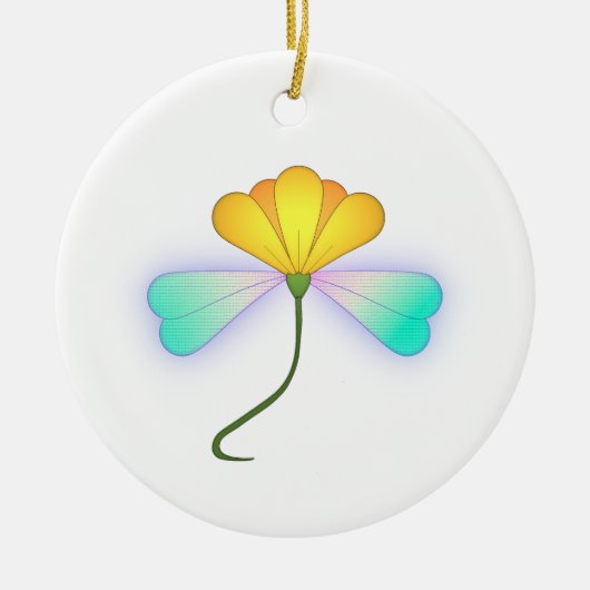 ドラゴンフラワー セラミックオーナメント (正面)