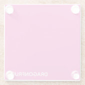 ドラゴンフルーツのピンク色の名前 ガラスコースター (裏面)