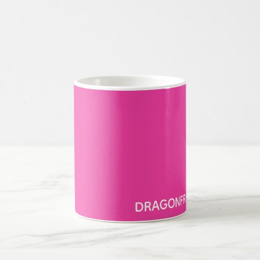 ドラゴンフルーツのピンク色の名前 コーヒーマグカップ (中央)