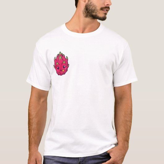 ドラゴンフルーツの可愛いキャラクター Tシャツ (正面)