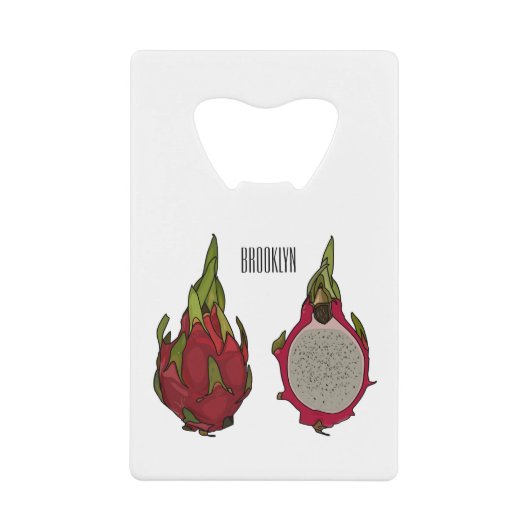 ドラゴンフルーツアニメイラストレーション クレジットカード栓抜き (正面)