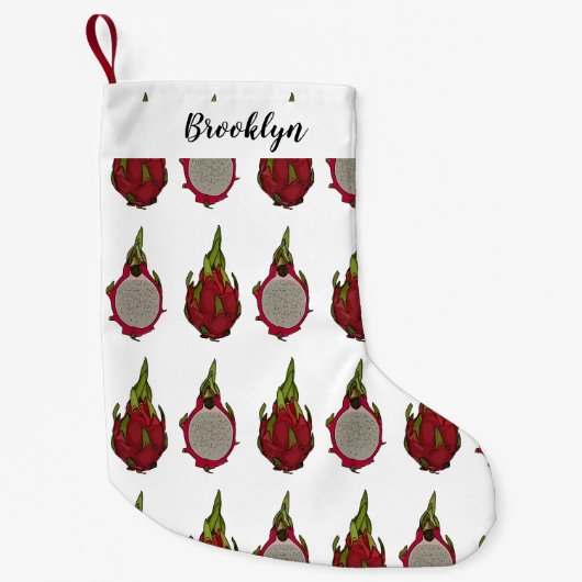 ドラゴンフルーツアニメイラストレーション スモールクリスマスストッキング (正面)