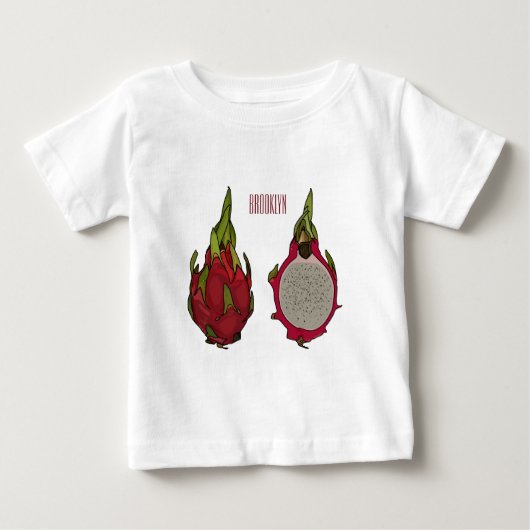 ドラゴンフルーツアニメイラストレーション ベビーTシャツ (正面)
