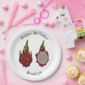 ドラゴンフルーツアニメイラストレーション ペーパープレート (パーティー)