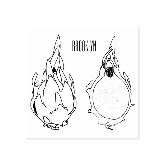 ドラゴンフルーツアニメイラストレーション ラバースタンプ (インプリント)