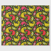 ドラゴンフルーツドラゴン – 熱帯パーティー ラッピングペーパー (フラット)