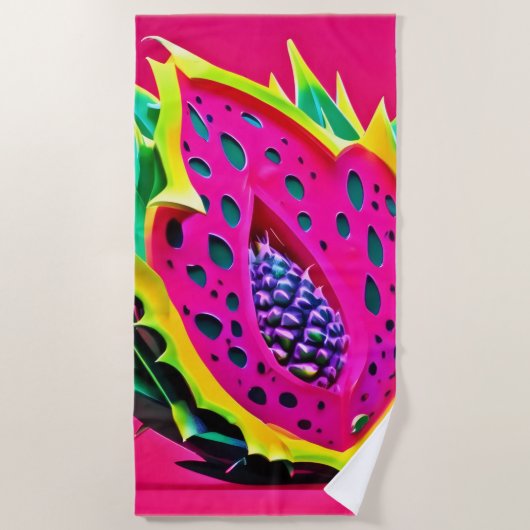 ドラゴンフルーツドリーム ビーチタオル (正面)