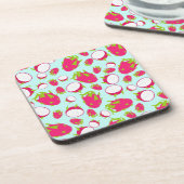 ドラゴンフルーツパターン コースター (左側)