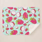 ドラゴンフルーツパターン シェルパブランケット (正面(横))