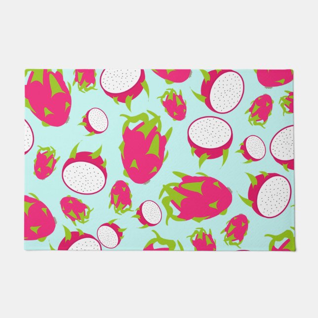 ドラゴンフルーツパターン ドアマット (正面)