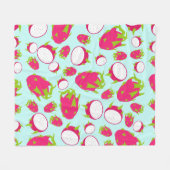 ドラゴンフルーツパターン フリースブランケット (正面(横))