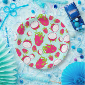 ドラゴンフルーツパターン ペーパープレート (パーティー)