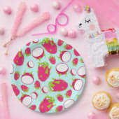 ドラゴンフルーツパターン ペーパープレート (パーティー)