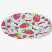 ドラゴンフルーツパターン ペーパープレート (アングル)