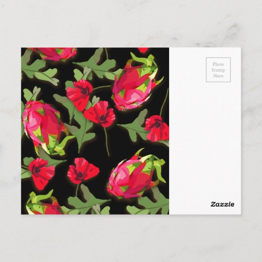 ドラゴンフルーツ葉書 ポストカード (裏面)