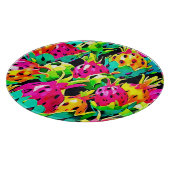 ドラゴンフルーツ鮮やかな模様 カッティングボード (角)