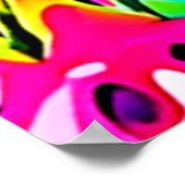 ドラゴンフルーツ鮮やかな模様 ポスター (角)