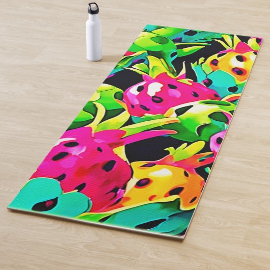 ドラゴンフルーツ鮮やかな模様 ヨガマット (インサイチュ)