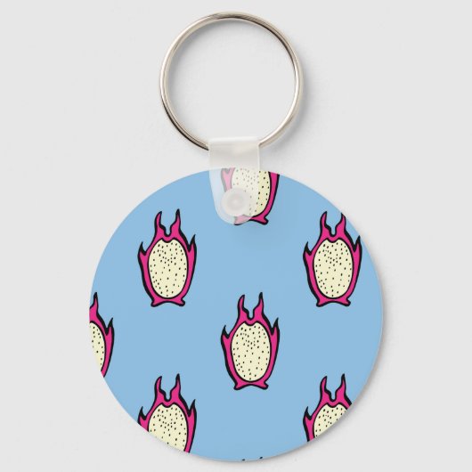 ドラゴンフルーツ：ヴィンテージインクスケッチ。 キーホルダー (正面)