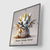 ドラゴンフレンドリーアート スクエア壁時計 (傾斜)