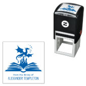 ドラゴンブックキャッスル「図書館から」名前SQ セルフインキングスタンプ (インサイチュ)