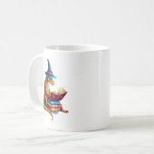 ドラゴンブックワーム – 可愛いファンタジー読ズラバーデザイン コーヒーマグカップ (正面左)