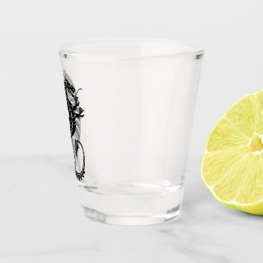 ドラゴンブラックシェイプタトゥースタイル ショットグラス (右)