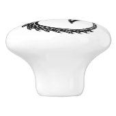 ドラゴンブラックシェイプタトゥースタイル セラミックノブ (側面)