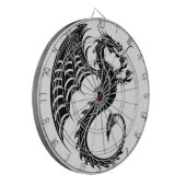 ドラゴンブラックシェイプタトゥースタイル ダーツボード (正面左)