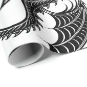 ドラゴンブラックシェイプタトゥースタイル ラッピングペーパー (ロールコーナー)