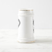 ドラゴンブラック&ホワイトデザイン ビールジョッキ (中央)