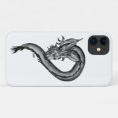 ドラゴンブラック&ホワイトデザイン Case-Mate iPhoneケース (裏面(横))