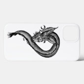 ドラゴンブラック&ホワイトデザイン Case-Mate iPhoneケース (裏面 (横))