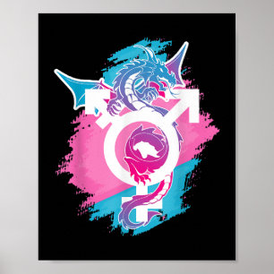 ドラゴンプライドGenderfluid Lgbtとトランスライド ポスター