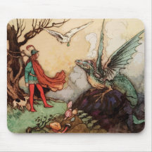 ドラゴンプリンスファンタジーアートマウスパッド、マジカル