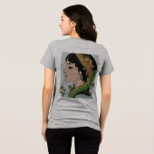 ドラゴンヘアレディ - ペルシア幻想の女性アート トライブレンドTシャツ (裏面全面)
