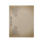 ドラゴンヘッドのプロフィールB&W ノートパッド (回転)