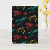 ドラゴンヘッドパターン カード (黄色い花)