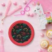 ドラゴンヘッドパターン ペーパープレート (パーティー)