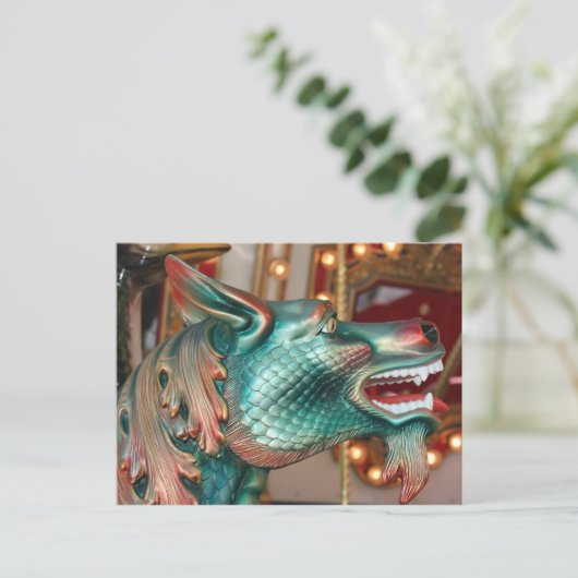 ドラゴンヘッド回転木馬乗りフェア画像 ポストカード (スタンド正面)