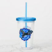 ドラゴンヘビ呼吸炎ブルーフレーム アクリルタンブラー (正面)