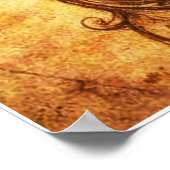 ドラゴンヘルメットセピアスケッチの戦士プロフィール ポスター (角)