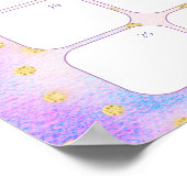 ドラゴンベイビーシャワーの出産予定日当てゲームカレンダー ポスター (角)