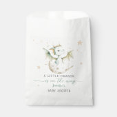 ドラゴンベビーシャワーかわいいボホグリーンウォーター色 フェイバーバッグ (正面)