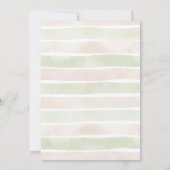 ドラゴンベビーシャワーかわいいボホグリーンウォーター色 招待状 (裏面)