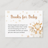 ドラゴンベビーシャワーかわいいボホ本ベビー エンクロージャーカード (正面)