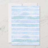 ドラゴンベビーシャワーかわいいボーイブルーウォータードア 招待状 (裏面)