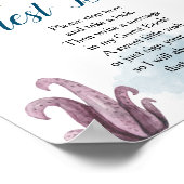 ドラゴンベビーシャワーゲストブックディスプレイサイン ポスター (角)