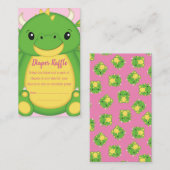 ドラゴンベビーシャワーピンク エンクロージャーカード (正面/裏面)